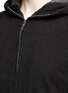 Detail View - Click To Enlarge - THE VIRIDI-ANNE - Raw edge panelled zip hoodie