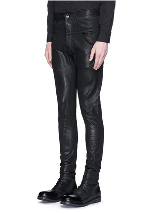 Front View - Click To Enlarge - THE VIRIDI-ANNE - Coated twill slim fit pants