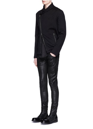 Figure View - Click To Enlarge - THE VIRIDI-ANNE - Coated twill slim fit pants