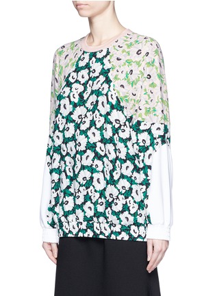 Front View - Click To Enlarge - STELLA MCCARTNEY - Margarita flower print crepe sweatshirt