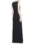 Back View - Click To Enlarge - STELLA MCCARTNEY - Brass brooch wide flare leg crepe jumpsuit