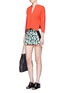 Figure View - Click To Enlarge - STELLA MCCARTNEY - 'Kristelle' poppy print colourblock shorts