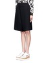 Front View - Click To Enlarge - STELLA MCCARTNEY - Dropped crotch wool shorts