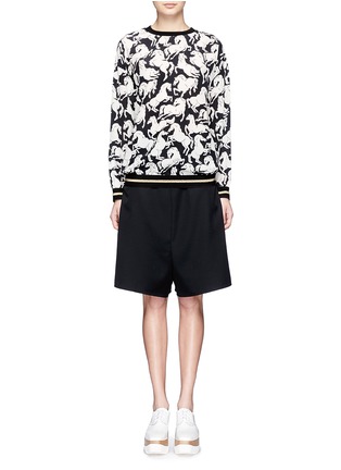 Figure View - Click To Enlarge - STELLA MCCARTNEY - Dropped crotch wool shorts