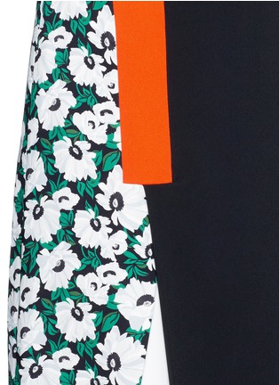 Detail View - Click To Enlarge - STELLA MCCARTNEY - Margarita flower print colourblock skirt