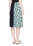 Back View - Click To Enlarge - STELLA MCCARTNEY - Margarita flower print colourblock skirt