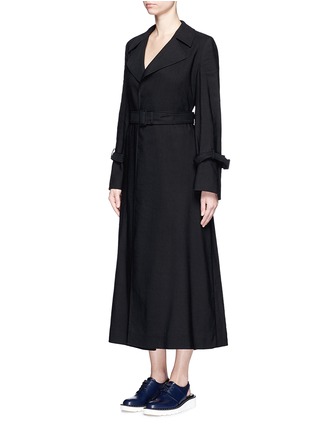 Front View - Click To Enlarge - STELLA MCCARTNEY - Crepe maxi trench coat