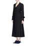 Front View - Click To Enlarge - STELLA MCCARTNEY - Crepe maxi trench coat