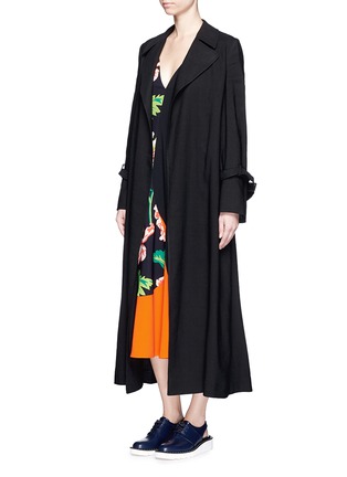 Figure View - Click To Enlarge - STELLA MCCARTNEY - Crepe maxi trench coat