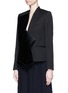 Front View - Click To Enlarge - STELLA MCCARTNEY - Sateen bow wool tailored jacket