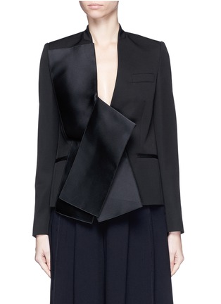Main View - Click To Enlarge - STELLA MCCARTNEY - Sateen bow wool tailored jacket