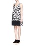 Front View - Click To Enlarge - STELLA MCCARTNEY - Running horses print silk dress