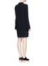 Back View - Click To Enlarge - STELLA MCCARTNEY - Beaded embellishment high neck cady dress