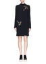Main View - Click To Enlarge - STELLA MCCARTNEY - Beaded embellishment high neck cady dress