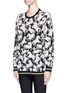 Front View - Click To Enlarge - STELLA MCCARTNEY - 'Ines' running horses print silk pullover