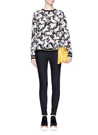 Figure View - Click To Enlarge - STELLA MCCARTNEY - 'Ines' running horses print silk pullover