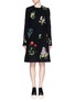 Main View - Click To Enlarge - STELLA MCCARTNEY - 'Nadia' floral embroidery felted wool blend coat