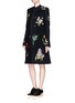 Figure View - Click To Enlarge - STELLA MCCARTNEY - 'Nadia' floral embroidery felted wool blend coat