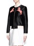 Front View - Click To Enlarge - STELLA MCCARTNEY - 'Elgin' horse embroidery cotton-silk bomber jacket