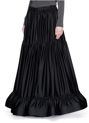 Front View - Click To Enlarge - STELLA MCCARTNEY - Tiered parachute silk maxi skirt