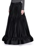 Front View - Click To Enlarge - STELLA MCCARTNEY - Tiered parachute silk maxi skirt
