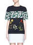 Main View - Click To Enlarge - STELLA MCCARTNEY - Poppy print panel floral embroidery cotton sweatshirt