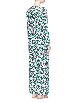 Back View - Click To Enlarge - STELLA MCCARTNEY - Poppy print silk jumpsuit