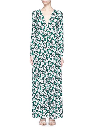 Main View - Click To Enlarge - STELLA MCCARTNEY - Poppy print silk jumpsuit
