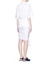 Back View - Click To Enlarge - STELLA MCCARTNEY - Wrap waist cotton poplin shirt dress