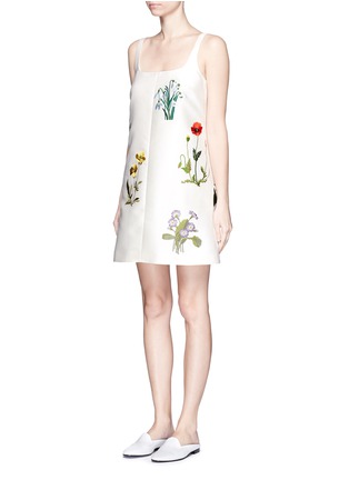 Front View - Click To Enlarge - STELLA MCCARTNEY - ''Marianne' flower embroidery duchesse dress