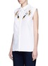 Front View - Click To Enlarge - STELLA MCCARTNEY - 'Laure' embellished cotton piqué shirt
