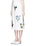 Front View - Click To Enlarge - STELLA MCCARTNEY - ''Kyle' flower embroidery dropped crotch culottes