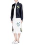 Figure View - Click To Enlarge - STELLA MCCARTNEY - ''Kyle' flower embroidery dropped crotch culottes