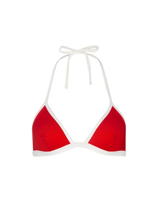 Main View - Click To Enlarge - SOLID & STRIPED - 'The Miranda' solid triangle bikini top