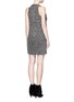 Back View - Click To Enlarge - SAINT LAURENT - Ruffle front crystal silk mini dress
