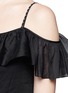 Detail View - Click To Enlarge - SAINT LAURENT - Ruffle tier organza maxi dress