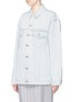 Front View - Click To Enlarge - T BY ALEXANDER WANG - 'Daze' distressed oversize denim jacket