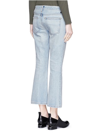 Back View - Click To Enlarge - T BY ALEXANDER WANG - 'Trap' cropped boot leg jeans