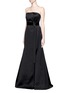 Front View - Click To Enlarge - JASON WU - Silk-cotton sateen belted strapless gown