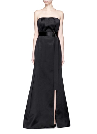 Main View - Click To Enlarge - JASON WU - Silk-cotton sateen belted strapless gown