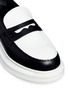 Detail View - Click To Enlarge - ALEXANDER MCQUEEN - Contrast vamp leather penny loafers