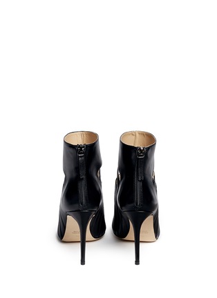 Back View - Click To Enlarge - CHELSEA PARIS - 'Adile' caged cutout leather ankle boots