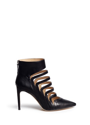 Main View - Click To Enlarge - CHELSEA PARIS - 'Adile' caged cutout leather ankle boots