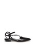 Main View - Click To Enlarge - CHELSEA PARIS - 'Amora' snakeskin strap leather flats