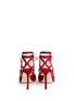 Back View - Click To Enlarge - CHELSEA PARIS - 'Ada' suede caged sandal booties