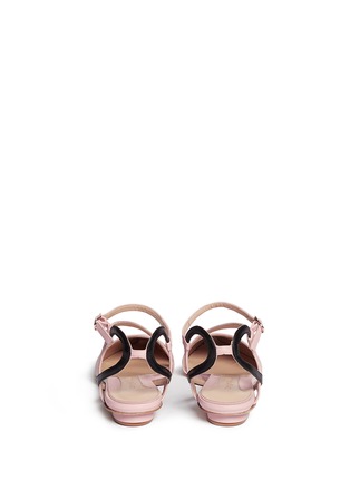 Back View - Click To Enlarge - CHELSEA PARIS - 'Amora' strappy nappa leather flats