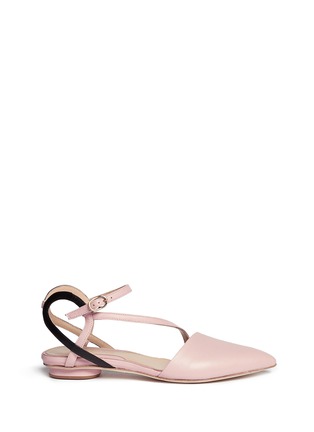 Main View - Click To Enlarge - CHELSEA PARIS - 'Amora' strappy nappa leather flats