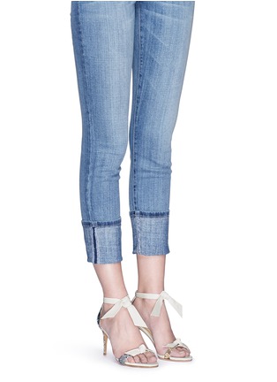 Figure View - Click To Enlarge - ALEXANDRE BIRMAN - 'Patty' bow band python leather sandals