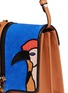Detail View - Click To Enlarge - PAULA CADEMARTORI - 'Tatiana' colourblock bird embroidery leather satchel
