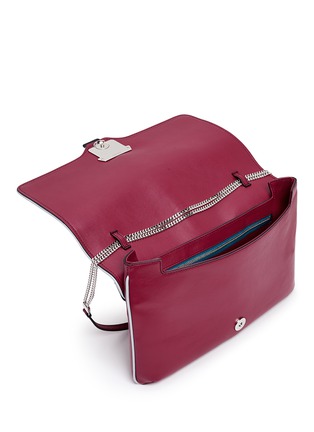 Detail View - Click To Enlarge - PAULA CADEMARTORI - 'Sylvie' Nouveau Risque leather chain clutch
